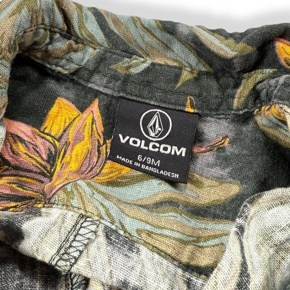 Volcom Kids One Piece in Gray and Yellow Floral - Picture 9 of 9